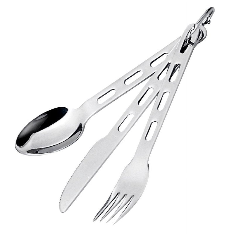 Glacier Stainless 3-Piece Camp Utensil Set - Durable & Compact