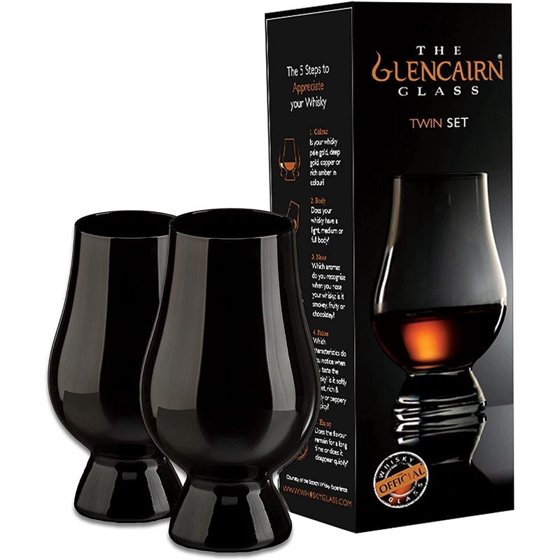 Black Glencairn Whiskey Glass Set - 2 Pack Gift Box
