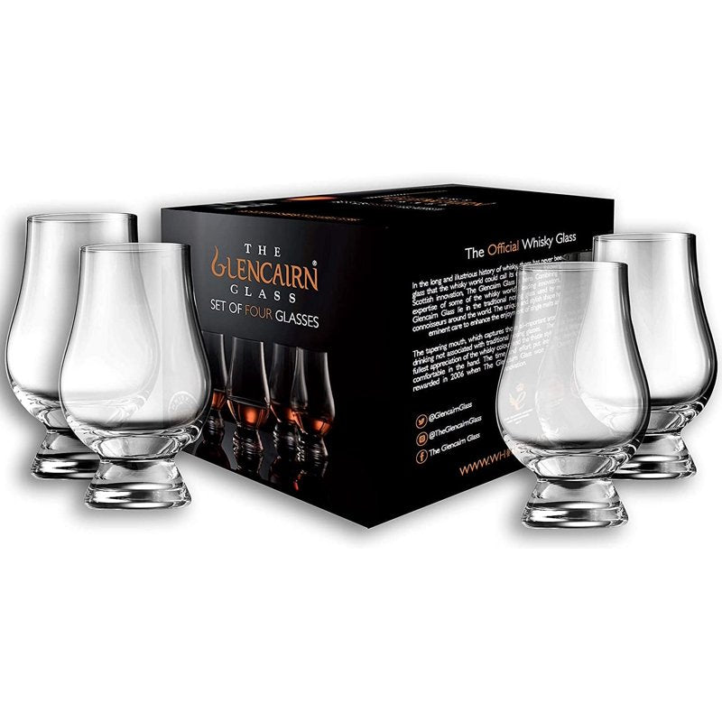 Glencairn Whiskey Glass Set - 4 Clear Tasting Glasses