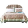 Reversible Quilt Set - Contemporary Floral Twin/Twin XL Bedding with Sham - Blue & Green