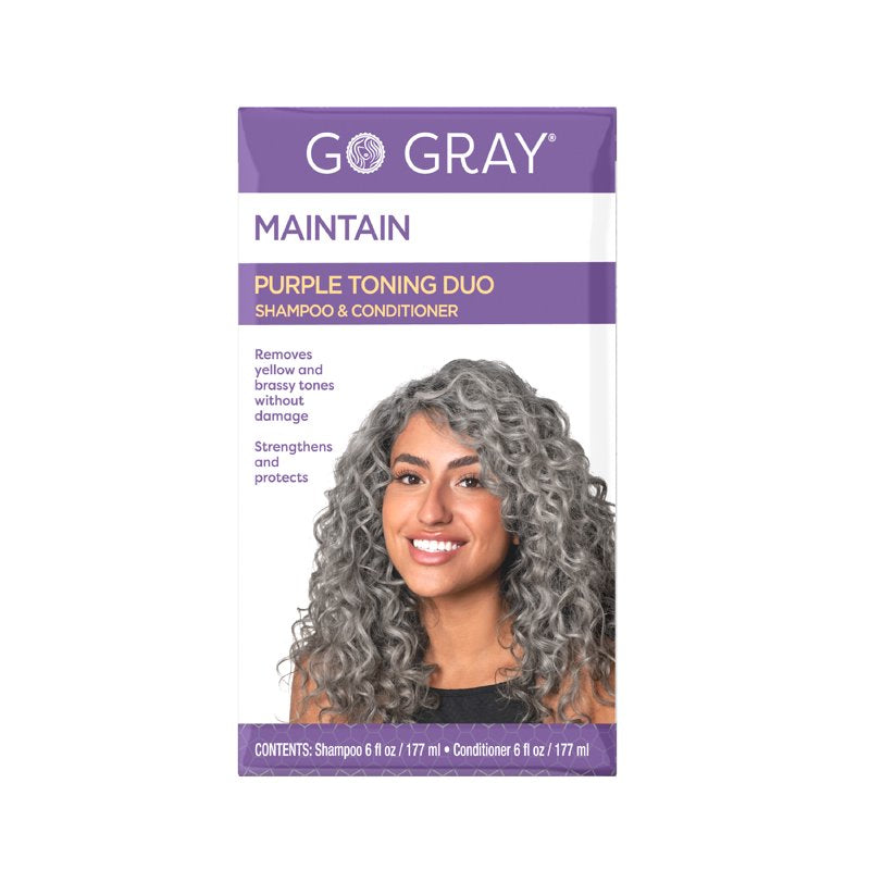 Purple Toning Shampoo & Conditioner Duo for Gray Hair - 6 oz