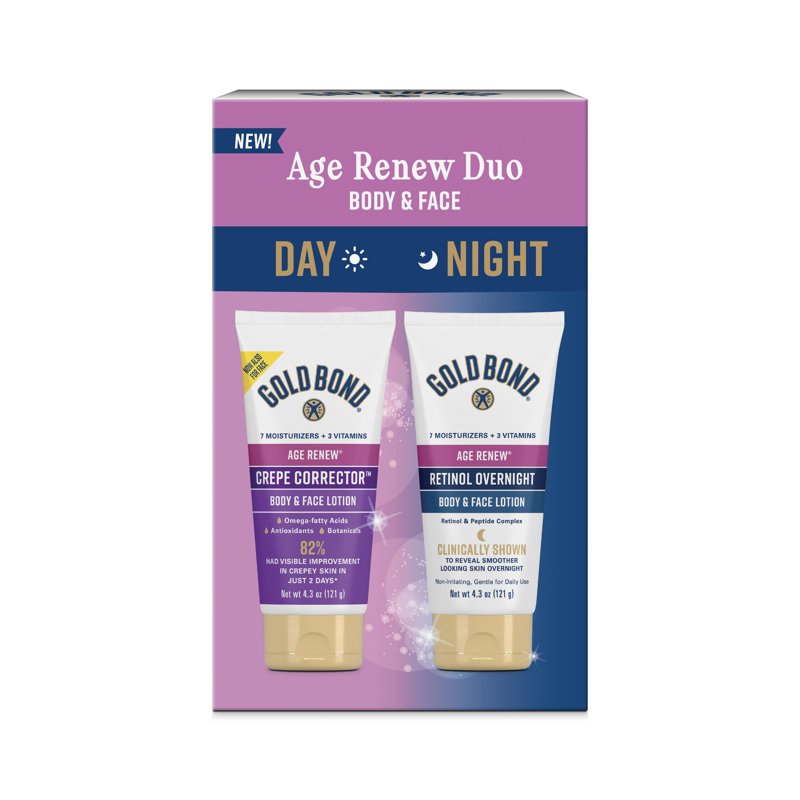 Anti-Aging Body & Face Lotion Duo Set - Crepe Corrector & Retinol Cream