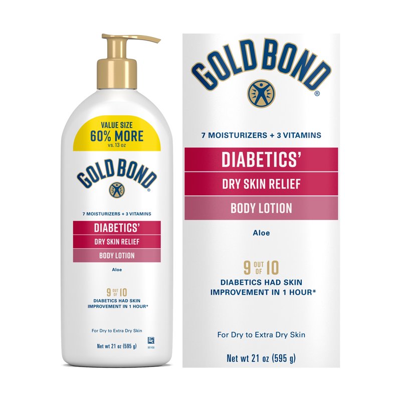 Gold Bond Diabetic Body Lotion, Dry Skin Relief with Vitamin E and