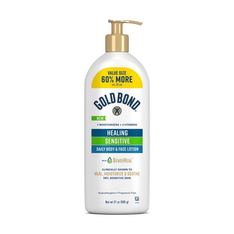 Healing Sensitive Daily Body and Face Lotion with Aloe - 21 oz