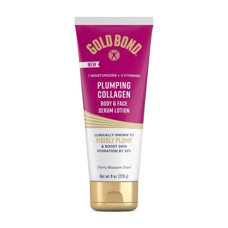 Gold Bond Plumping Collagen Body and Face Serum Lotion, Lightweight