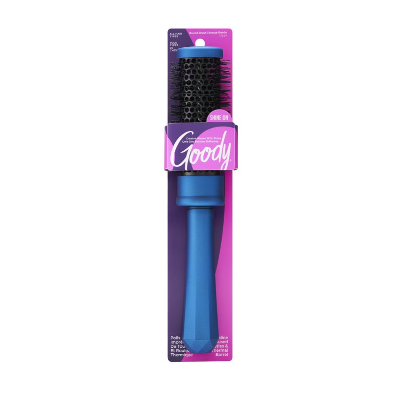 35mm Round Hair Brush with Tourmaline Bristles - Jewel-Toned