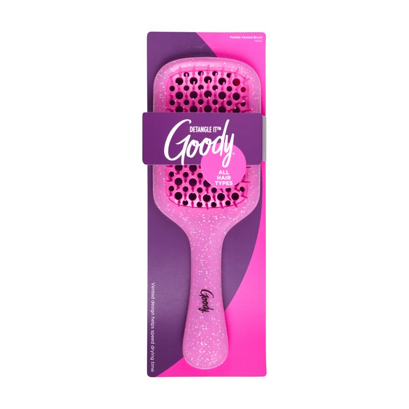 Vented Paddle Detangler Brush for All Hair Types - Pink