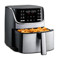 7 Qt Air Fryer with Digital Display - 12 Cooking Presets, Black/Silver