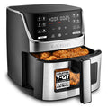 7 QT Digital Air Fryer with Easy View Window - Black/Silver