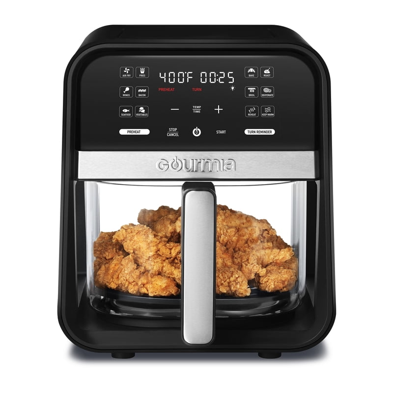 7-Quart Digital Air Fryer with Glass Basket and 12 Cooking Presets