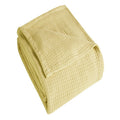 Grand Hotel Woven Cotton Blanket - Full/Queen, Lemon - Soft & Durable