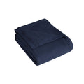 King Navy Cotton Blanket - Woven, Soft, Durable 100% Yarn-Dyed Cotton
