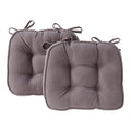 Hyatt Microfiber Chair Cushion Set - Gray (2-Pack) 17x15 in