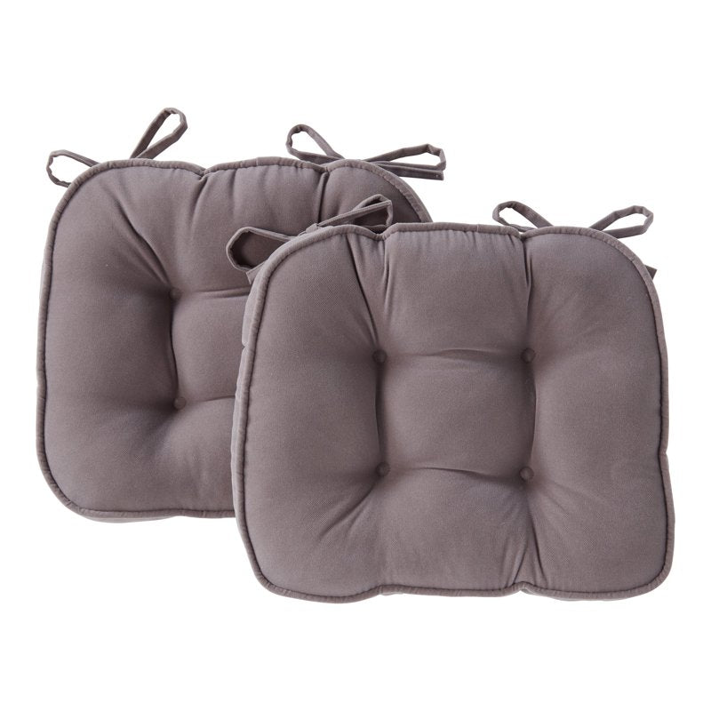Hyatt Microfiber Chair Cushion Set - Gray (2-Pack) 17x15 in