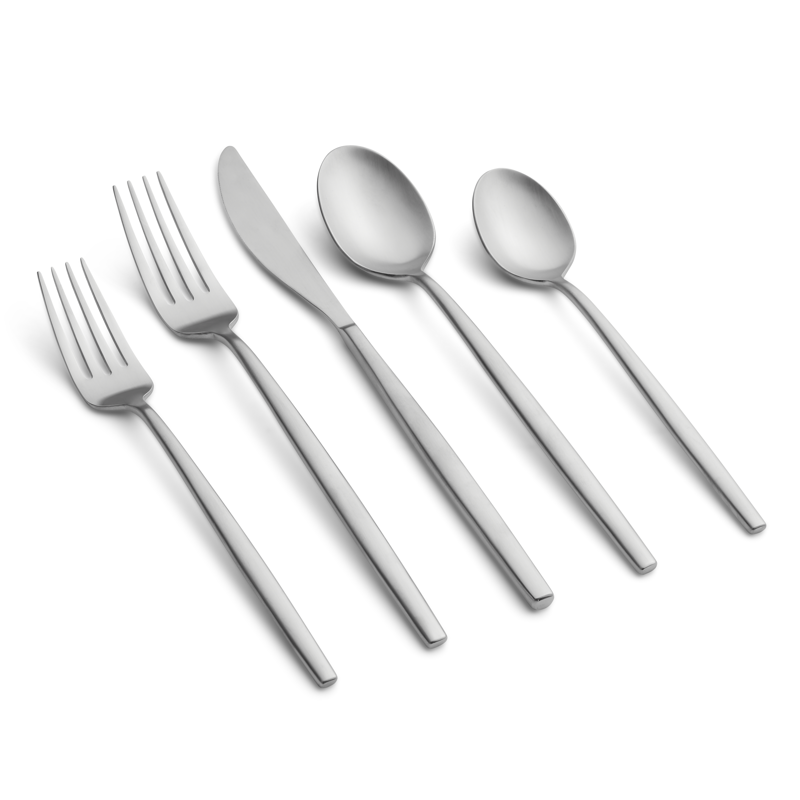 20-Piece Satin Stainless Steel Flatware Set - Service for 4