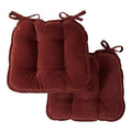 Reversible Corduroy Chair Pad Set - Wine (2-Pack)