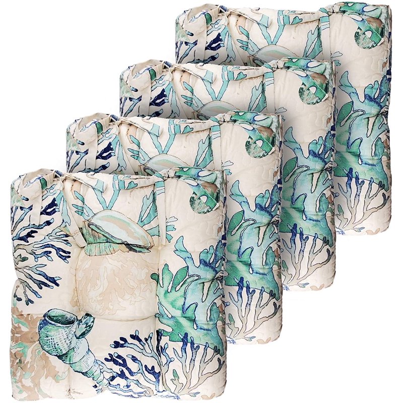 Triple-Layered Seat Cushion Set of 4 - 18x18 Inches - Atlantis