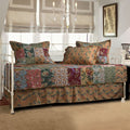 Antique Patchwork Cotton Daybed Set with Quilt and Shams - 5 Pieces