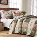 Sedona Desert Cotton Quilt Set with Toss Pillows - 4-Piece Twin/Twin XL - Southwest Style