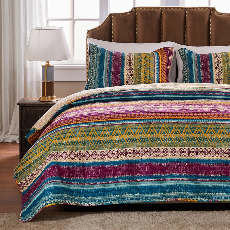 Southwest Cotton Quilt Set - Siesta Full/Queen 3-Piece Bedding