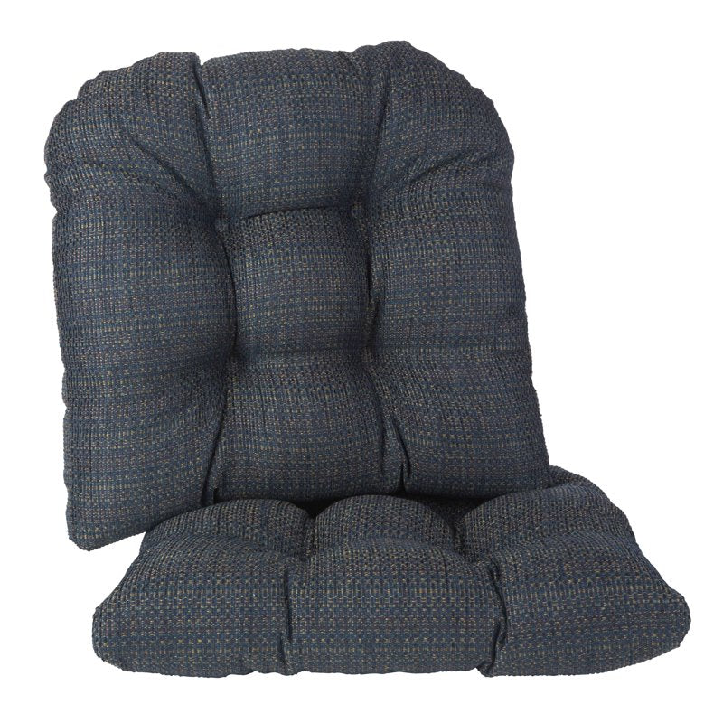 Non-Slip Chair Cushions - 15" x 15" Set of 2 - Navy