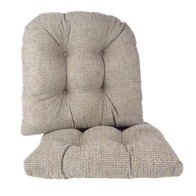 Non-Slip Chair Cushions Set of 2 - 15" x 15" Graystone