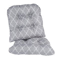 Non-Slip Trellis Tufted Chair Cushions - Gray, Set of 2