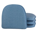 Non-Slip Chair Cushions Set of 4 - Blue, 15" x 16"