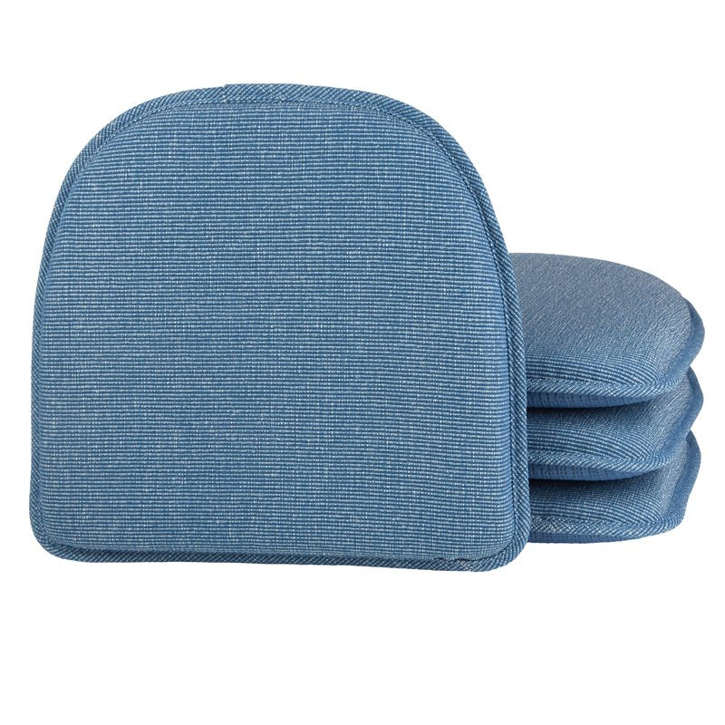 Non-Slip Chair Cushions Set of 4 - Blue, 15" x 16"