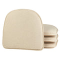 Non-Slip Chair Cushion Set of 4 - 15" x 16" - Beige