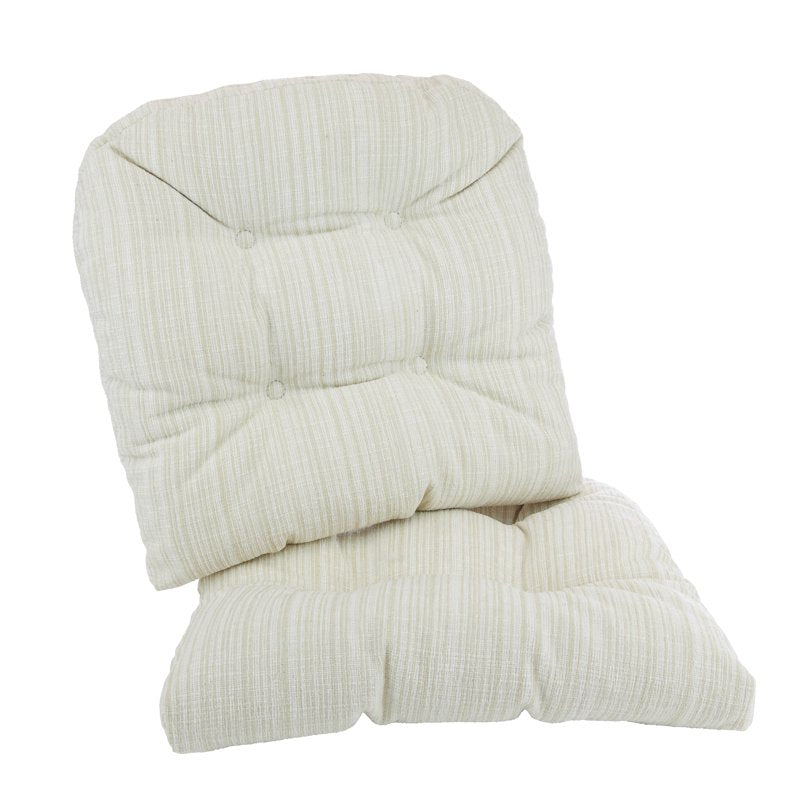 Non-Slip Polar Chenille Chair Cushions - Set of 2, Cream