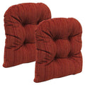 Non-Slip 17" x 17" Polar Chenille Chair Cushions - Red, Set of 2