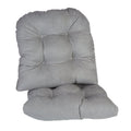 15" x 15" Non-Slip Chair Cushion Set - Gray, 2-Pack