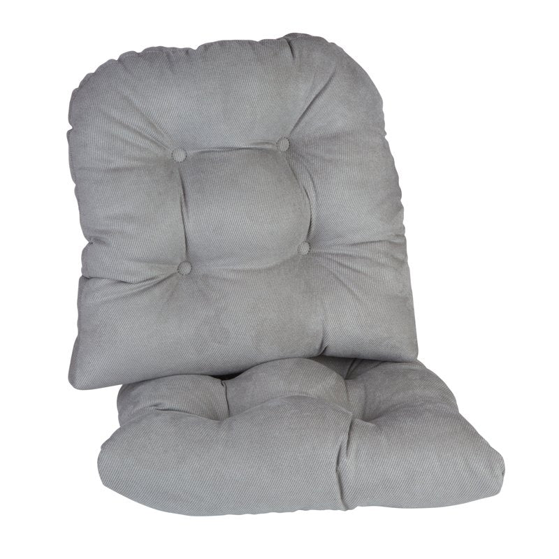 15" x 15" Non-Slip Chair Cushion Set - Gray, 2-Pack