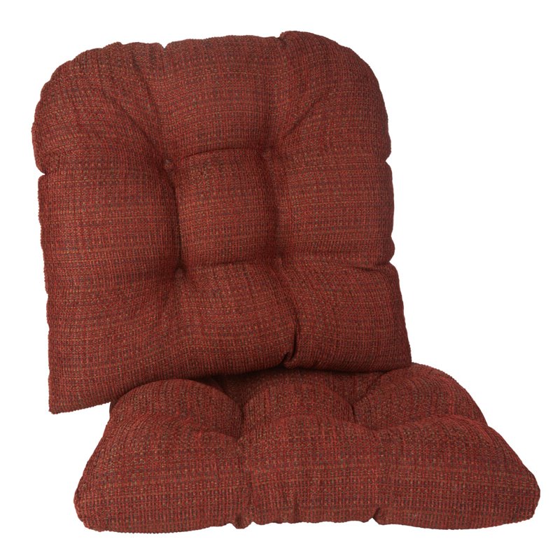 Tyson Non-Slip 17-Inch Chair Cushion Set of 2 - Red