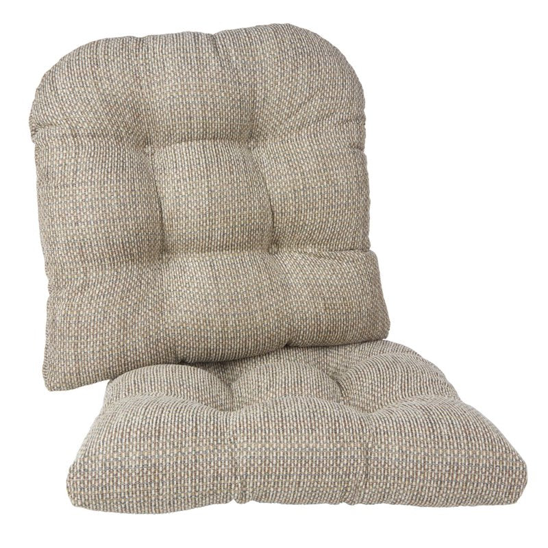 17-Inch Non-Slip Chair Cushions - Set of 2, Natural