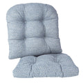 Tyson 17-Inch Non-Slip Dining Chair Cushion - Set of 2 - Delft Blue