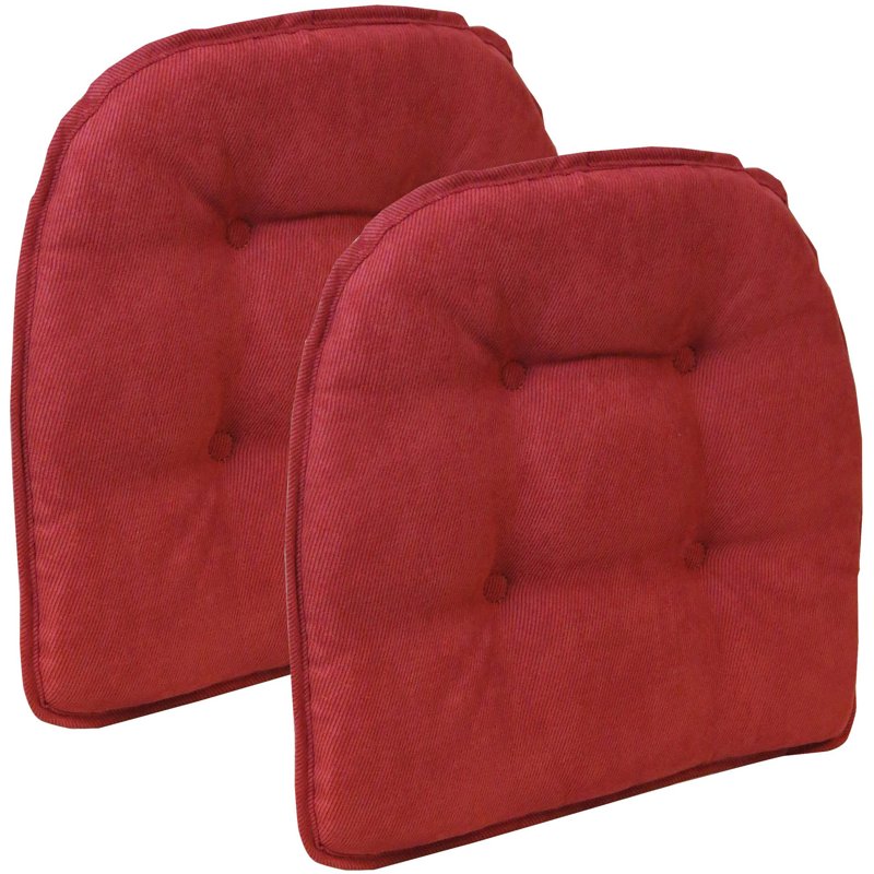 Non-Slip Tufted Chair Cushions - Set of 2, 15" x 16"