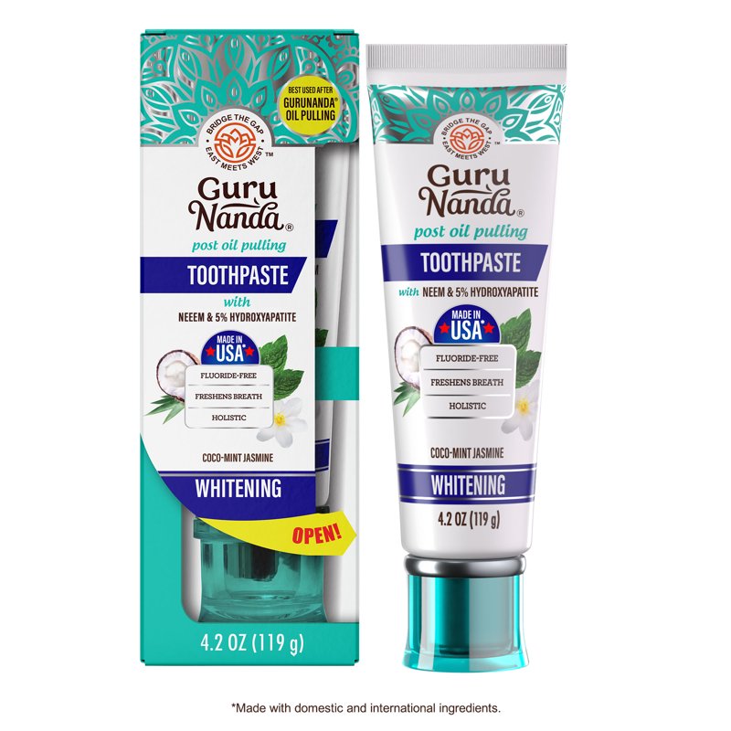 Fluoride-Free Whitening Toothpaste with Hydroxyapatite and Neem, 4.2 oz