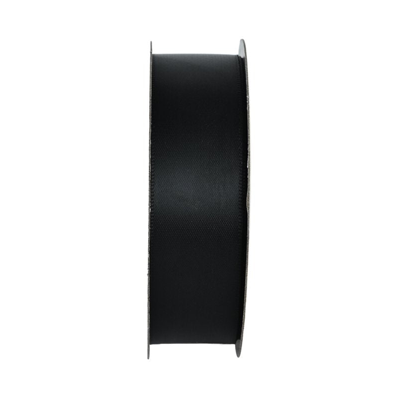 Black Satin Ribbon 7 Yards - Elegant Crafting & Gift Wrap Accessory