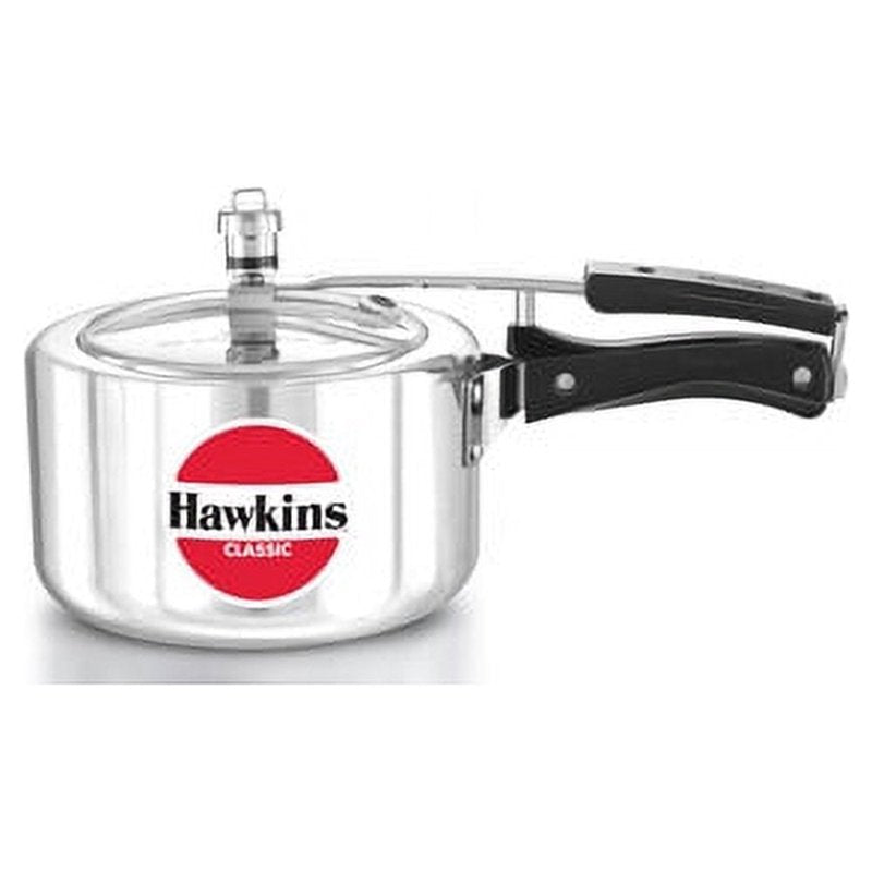 3-Liter Aluminum Wide Mouth Pressure Cooker - Silver