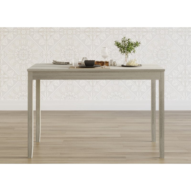 Rectangular Dining Table - Modern Compact Design, Antique Gray
