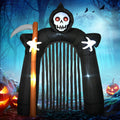 Halloween Inflatable Archway with Ghost Pumpkins and LED Lights - Grim Reaper Variation