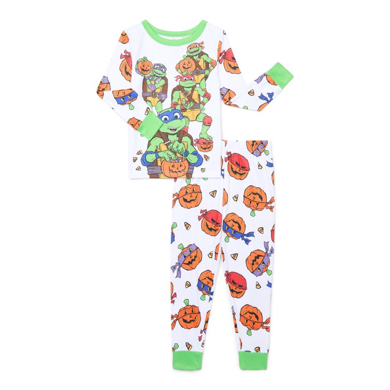 Teenage Mutant Ninja Turtles Boys Halloween Pajama Top & Pants Set - White, Size 8