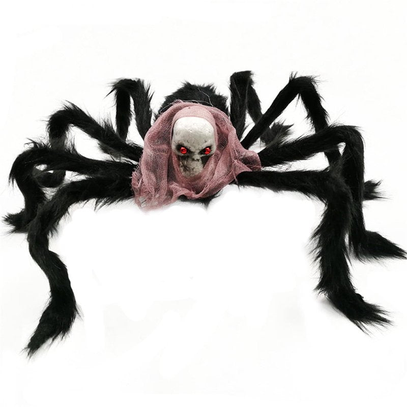 Red Halloween 30-Inch Large Spider with Skeleton Face Yard Decor for Indoor Outdoor Haunted House Party - Variation of THIS listing