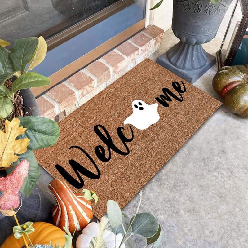 Halloween Specter Door Mat 23.6x15.3in Absorbent Skidproof Entryway Rug - Ghost Design, Machine Washable, by MPOISVA (Variation 02_Ghost Mat 40x60)