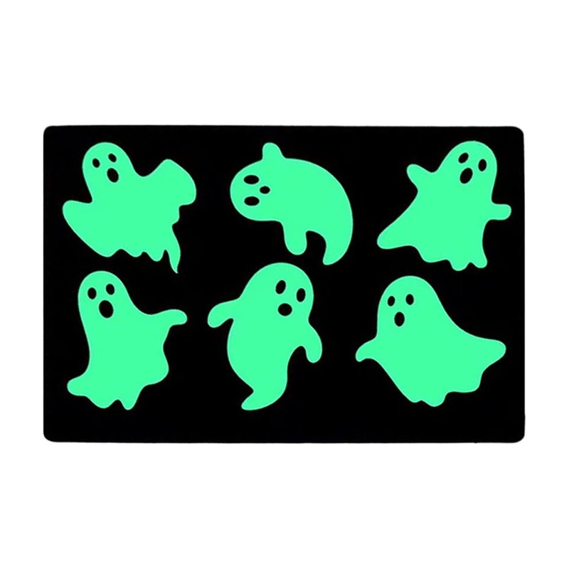 Halloween Doormat Ghost Mat - Soft Imitation Pashm Floor Rug with Secure-Grip Backing - Variation of THIS listing