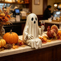 Halloween Ghost Figurine - Cute Drinking Ghost with Goblet - Variation D
