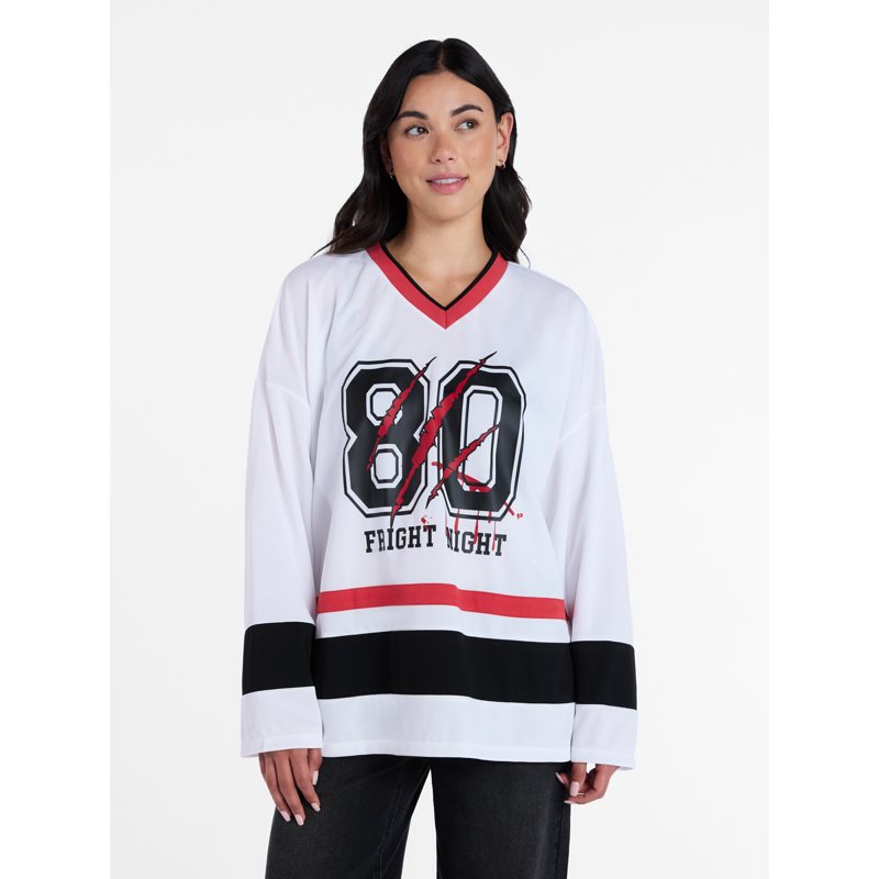 Halloween Women's V Neck Jersey Plus Size S Vivid White - Way To Celebrate