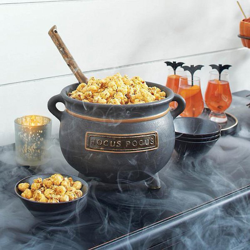 Halloween Witches Cauldron Serving Bowls Set with Lid & Spoon - Decor